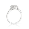 Thumbnail Image 3 of Engagement Ring 9ct White Gold Round & Baguette Emerald Cluster 0.33ct Diamond Ring