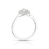 Thumbnail Image 3 of Engagement Ring 9ct White Gold Round & Baguette Marquise Cluster 0.33ct Diamond Ring