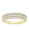 Thumbnail Image 1 of Engagement Ring 9ct Yellow Gold Triple Row 0.10ct Diamond Ring