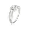 Thumbnail Image 2 of Engagement Ring Sterling Silver 0.12ct Diamond Ring
