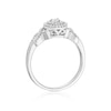Thumbnail Image 3 of Engagement Ring Sterling Silver Solitaire 0.25ct Diamond Ring