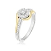 Thumbnail Image 2 of Engagement Ring Sterling Silver & 9ct Yellow Gold 0.20ct Diamond Ring