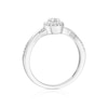 Thumbnail Image 3 of Engagement Ring Sterling Silver Twist Cluster 0.15ct Diamond Ring