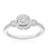 Thumbnail Image 1 of Engagement Ring Sterling Silver Round Cluster 0.15ct Diamond Ring