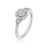 Thumbnail Image 2 of Engagement Ring Sterling Silver Round Cluster 0.15ct Diamond Ring