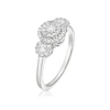 Thumbnail Image 2 of Engagement Ring 9ct White Gold Trilogy Halo 0.40ct Diamond Ring