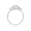 Thumbnail Image 3 of Engagement Ring 9ct White Gold Trilogy Halo 0.40ct Diamond Ring