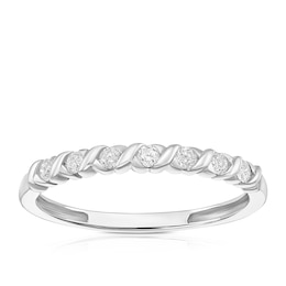 Engagement Ring 9ct White Gold 0.15ct Diamond Ring