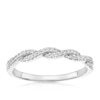 Thumbnail Image 1 of Engagement Ring 9ct White Gold Twist 0.15ct Diamond Ring