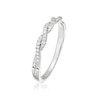 Thumbnail Image 2 of Engagement Ring 9ct White Gold Twist 0.15ct Diamond Ring