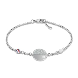 Tommy Hilfiger Crystal Disc Stainless Steel Bracelet