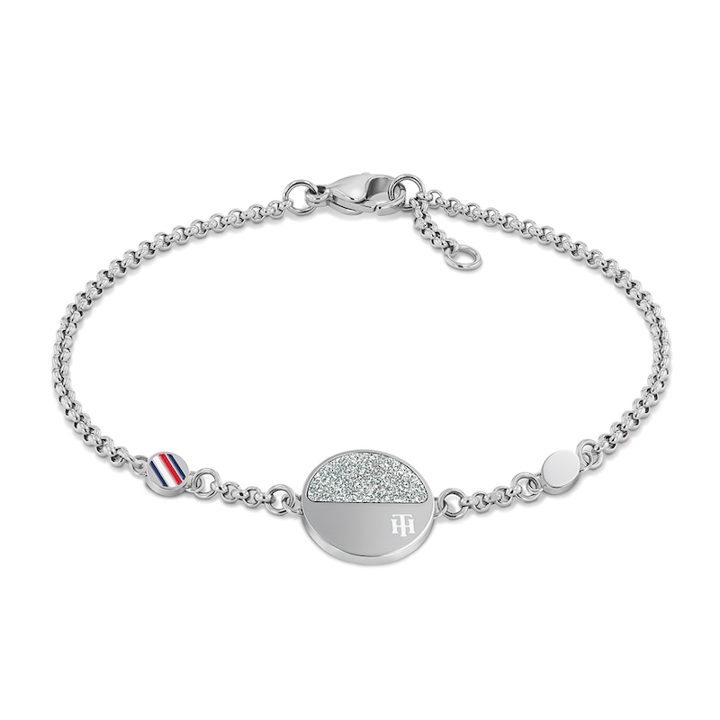 Main Image 1 of Tommy Hilfiger Crystal Disc Stainless Steel Bracelet