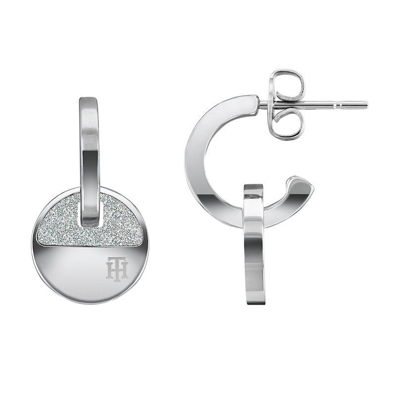 Main Image 1 of Tommy Hilfiger Crystal Disc Stainless Steel Stud Earrings