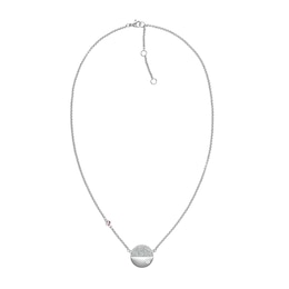 Tommy Hilfiger Crystal Disc Stainless Steel Pendant