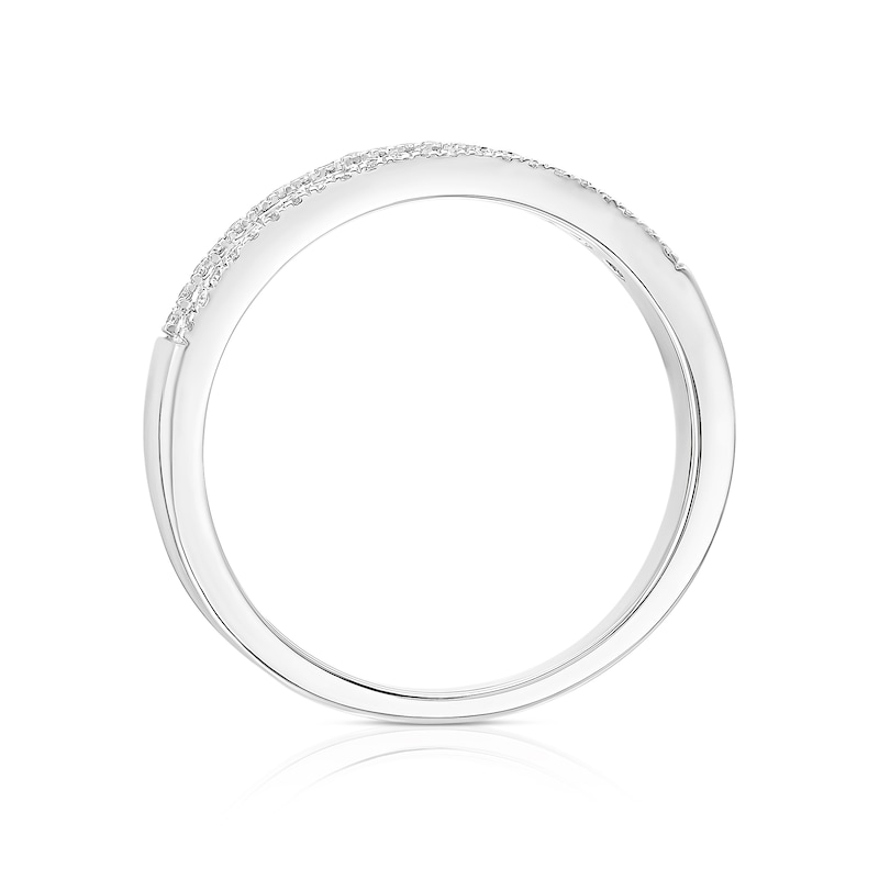 Main Image 3 of Engagement Ring 9ct White Gold Half Frame 0.30ct Diamond Ring