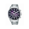 Thumbnail Image 1 of Lorus Purple Dial Chronograph Stainless Steel Bracelet Watch