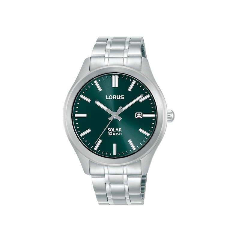 Main Image 1 of Lorus Solar Men's 40mm Green Dial Stainless Steel Bracelet Watch
