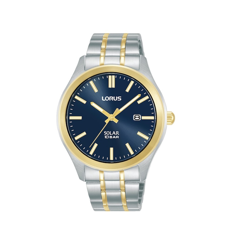 Main Image 1 of Lorus Solar Men's 40mm Blue Dial Two-Tone Bracelet Watch