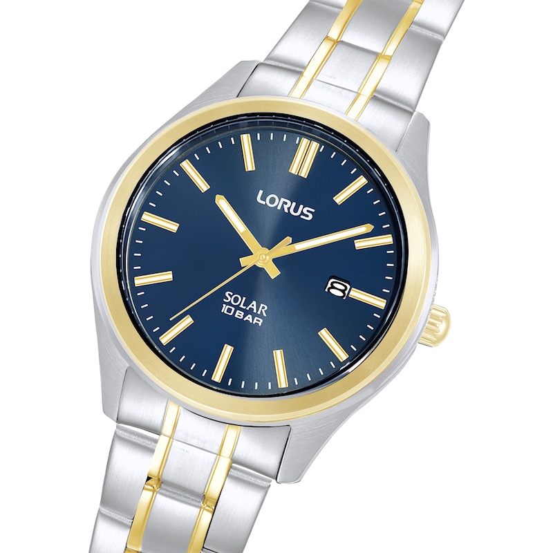 Main Image 2 of Lorus Solar Men's 40mm Blue Dial Two-Tone Bracelet Watch