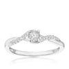 Thumbnail Image 1 of Engagement Ring 9ct White Gold Twisted Solitaire 0.15ct Diamond Ring