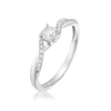 Thumbnail Image 2 of Engagement Ring 9ct White Gold Twisted Solitaire 0.15ct Diamond Ring