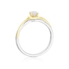Thumbnail Image 3 of Engagement Ring 9ct Yellow Gold Twist Solitaire 0.33ct Diamond Ring
