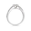 Thumbnail Image 3 of Engagement Ring 9ct White Gold Twist Halo 0.15ct Diamond Ring