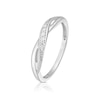 Thumbnail Image 2 of Engagement Ring 9ct White Gold Crossover Style Diamond Ring