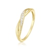 Thumbnail Image 2 of Engagement Ring 9ct Yellow Gold Crossover Style Diamond Ring