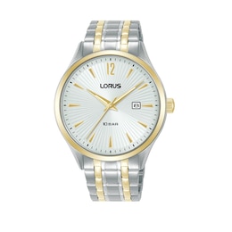 Lorus Men's 41mm White Dial Two-Tone Bracelet Watch
