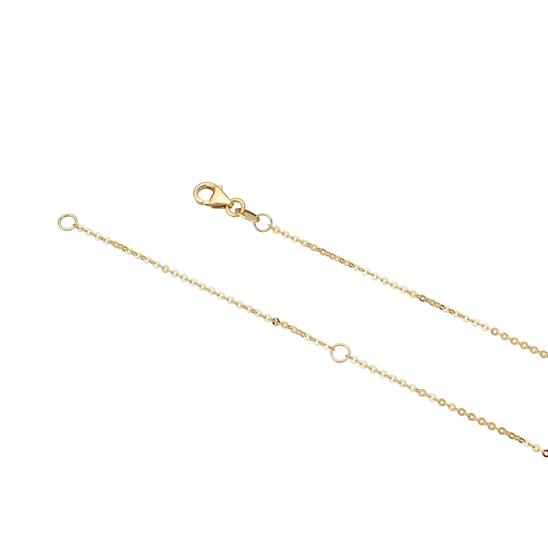 Main Image 3 of 9ct Yellow Gold Cubic Zirconia Cross Pendant Necklace 16+2"