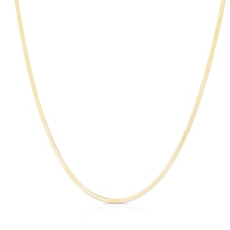 9ct Gold Silky Herringbone Chain Necklace 18"