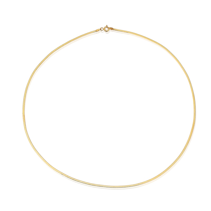 Main Image 2 of 9ct Gold Silky Herringbone Chain Necklace 18"