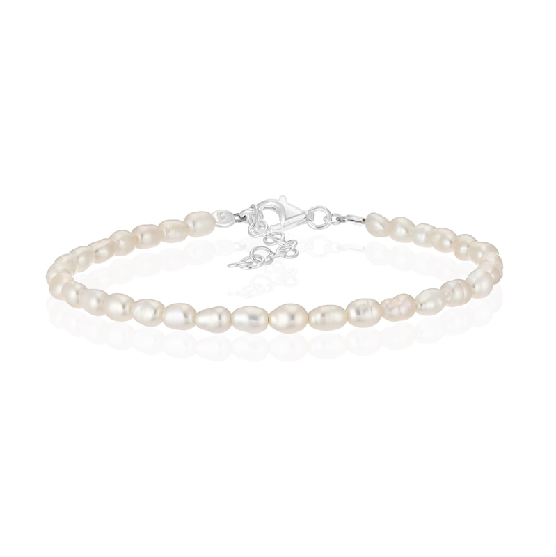 Main Image 1 of Sterling Silver Rice Pearl Bracelet