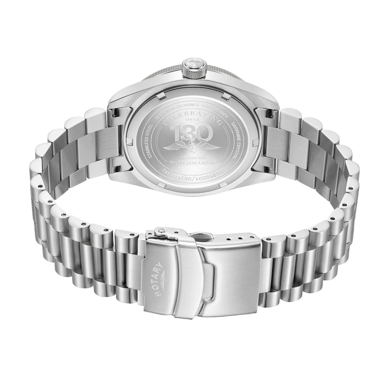 Main Image 4 of Rotary Men's Apex 10 Black Bezel & Dial Stainless Steel Bracelet Watch