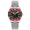 Thumbnail Image 1 of Rotary Men's Apex 10 Red Bezel & Black Dial Stainless Steel Bracelet Watch