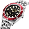 Thumbnail Image 2 of Rotary Men's Apex 10 Red Bezel & Black Dial Stainless Steel Bracelet Watch