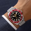 Thumbnail Image 3 of Rotary Men's Apex 10 Red Bezel & Black Dial Stainless Steel Bracelet Watch