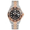 Thumbnail Image 1 of Rotary Men's Apex 100 Black Dial & Two Tone Rose & Silver Stainless Steel Bracelet Watch