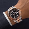 Thumbnail Image 3 of Rotary Men's Apex 100 Black Dial & Two Tone Rose & Silver Stainless Steel Bracelet Watch