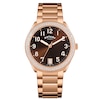 Thumbnail Image 1 of Rotary Women's Brilliance Stone Set Brown Dial & Rose Tone Stainless Steel Bracelet Watch
