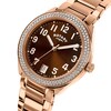 Thumbnail Image 2 of Rotary Women's Brilliance Stone Set Brown Dial & Rose Tone Stainless Steel Bracelet Watch