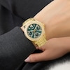 Thumbnail Image 3 of Guess Women's Crystal Green Dial Gold Tone Bracelet Watch