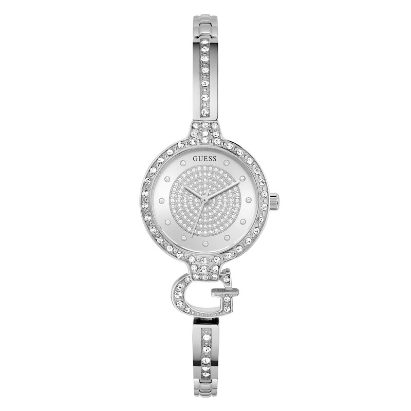 Main Image 1 of Guess Women's Crystal Silver Glitz Dial Silver Tone Bracelet Watch