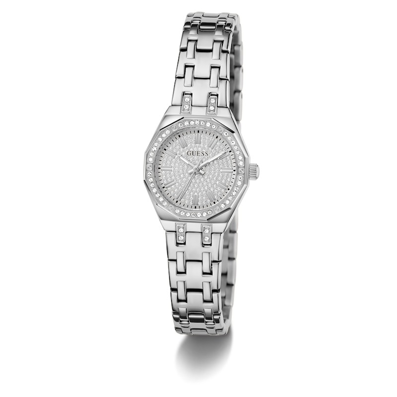 Main Image 8 of Guess Women's Crystal Silver Glitz Dial Silver Tone Bracelet Watch