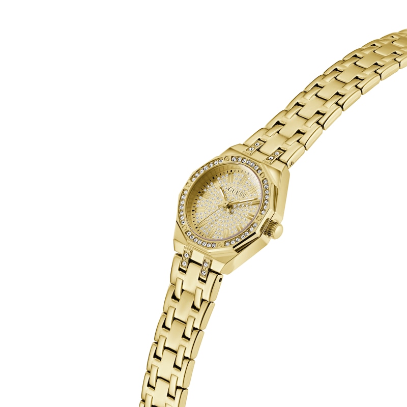 Main Image 7 of Guess Women's Crystal Champagne Glitz Dial Gold Tone Bracelet Watch