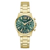 Thumbnail Image 1 of Guess Women's Green Dial Gold Tone Bracelet Watch