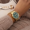 Thumbnail Image 3 of Guess Women's Green Dial Gold Tone Bracelet Watch