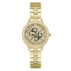 Thumbnail Image 1 of Guess Women's Crystal Logo Champagne Glitz Dial Gold Tone Bracelet Watch