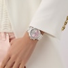 Thumbnail Image 2 of Guess Women's Crystal Pink Ombre Glitz Dial Silver Tone Bracelet Watch